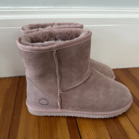 Real Shearling Australian Pink Mauve Boots, New, Size 9 - Picture 2 of 5